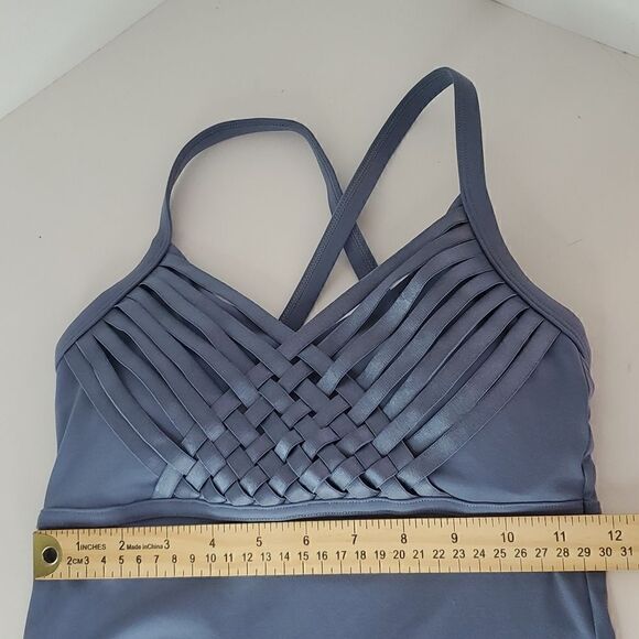 Lorna Jane Woven Front Active Tank Top Periwinkle Size XS - Picture 10 of 12